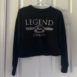 black cropped long sleeve